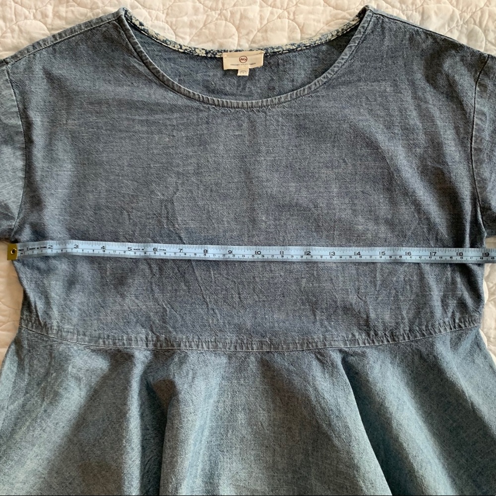 AG Adriano Goldschmeid chambray peplum top - Picture 4 of 9